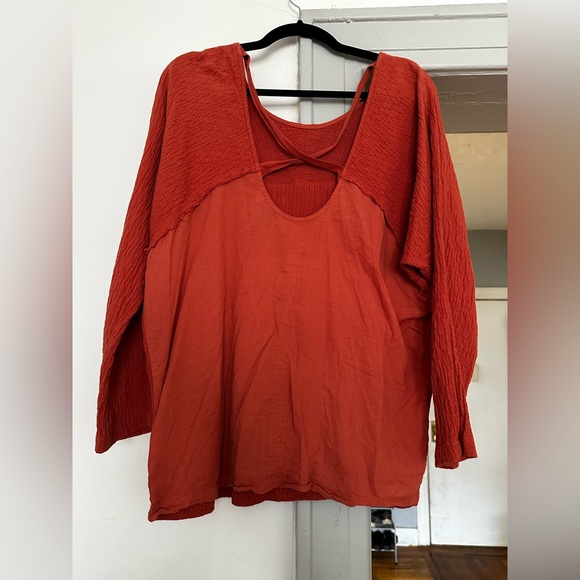 Orange Anthropologie open back sweater. Women’s medium. - Picture 2 of 4